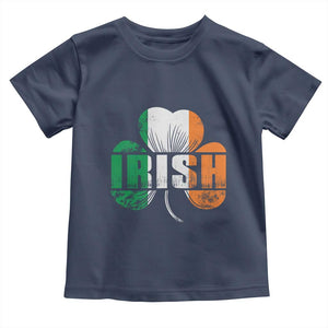 Irish St Patricks Day Shamrock Toddler T Shirt Retro Clover Ireland Flag Lucky Gifts TS10 Navy Print Your Wear