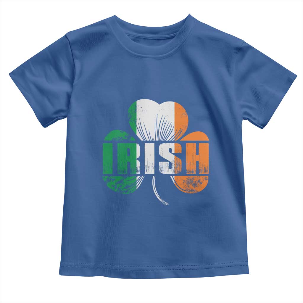 Irish St Patricks Day Shamrock Toddler T Shirt Retro Clover Ireland Flag Lucky Gifts TS10 Royal Blue Print Your Wear
