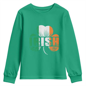 Irish St Patricks Day Shamrock Youth Sweatshirt Retro Clover Ireland Flag Lucky Gifts TS10 Irish Green Print Your Wear