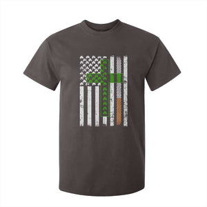 American Flag Shamrocks St Patricks Day T Shirt For Kid Vintage Irish USA TS10 Dark Chocolate Print Your Wear