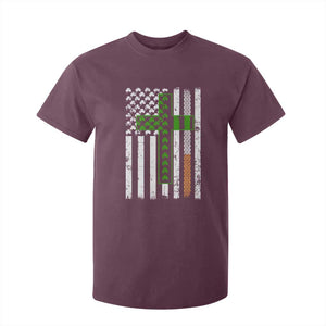 American Flag Shamrocks St Patricks Day T Shirt For Kid Vintage Irish USA TS10 Maroon Print Your Wear