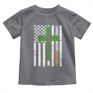 American Flag Shamrocks St Patricks Day Toddler T Shirt Vintage Irish USA TS10 Charcoal Print Your Wear
