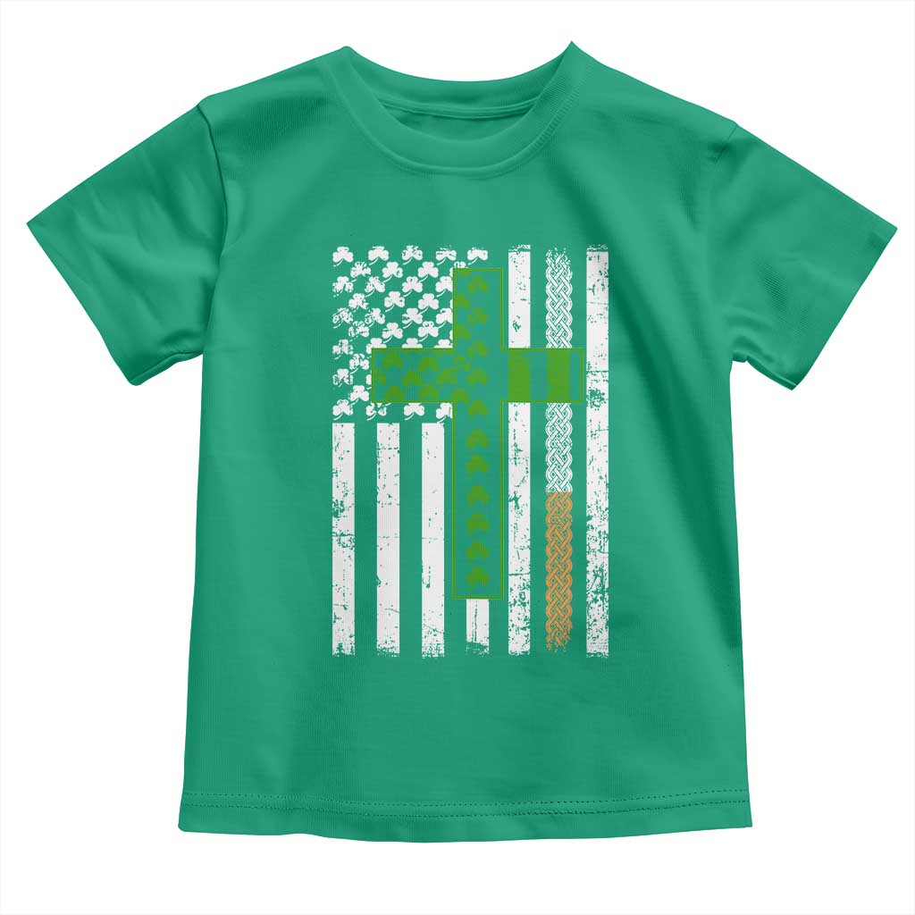 American Flag Shamrocks St Patricks Day Toddler T Shirt Vintage Irish USA TS10 Irish Green Print Your Wear