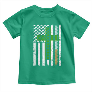 American Flag Shamrocks St Patricks Day Toddler T Shirt Vintage Irish USA TS10 Irish Green Print Your Wear