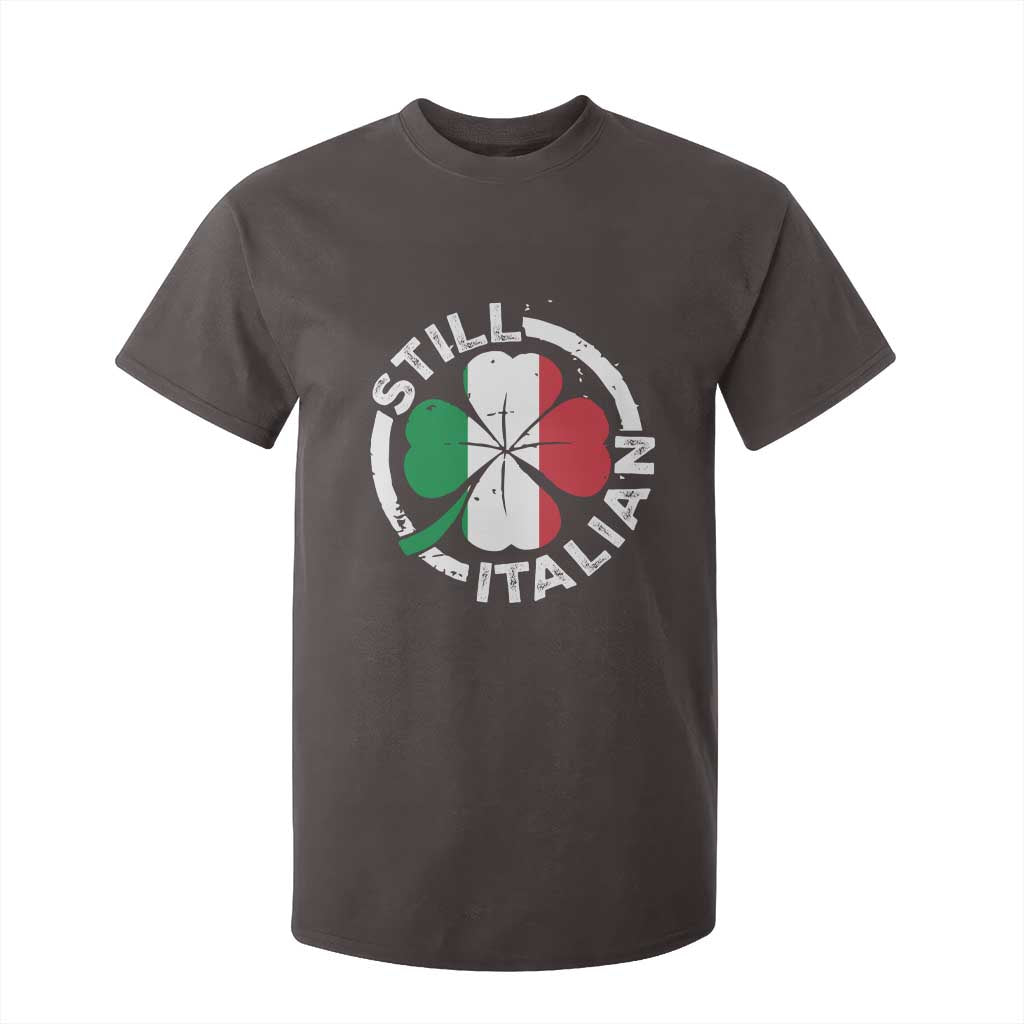 Funny Italian St Patrick's Day T Shirt For Kid Lucky Shamrock Italy Flag TS10 Dark Chocolate Print Your Wear