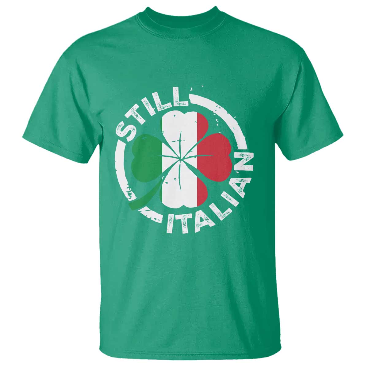 Funny Italian St Patricks Day T Shirt - Lucky Shamrock Italy Flag Italian Pride Holiday Tee TS10 Irish Green Print Your Wear