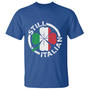 Funny Italian St Patricks Day T Shirt - Lucky Shamrock Italy Flag Italian Pride Holiday Tee TS10 Royal Blue Print Your Wear