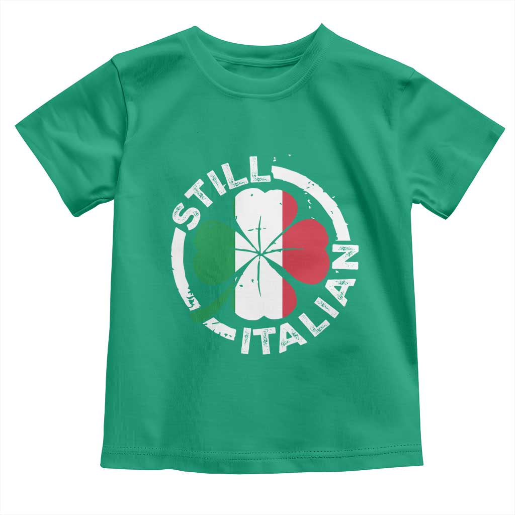 Funny Italian St Patrick's Day Toddler T Shirt Lucky Shamrock Italy Flag TS10 Irish Green Print Your Wear