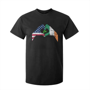 America Ireland Flag T Shirt For Kid Lucky Shamrock Vintage American Irish Roots TS10 Black Print Your Wear
