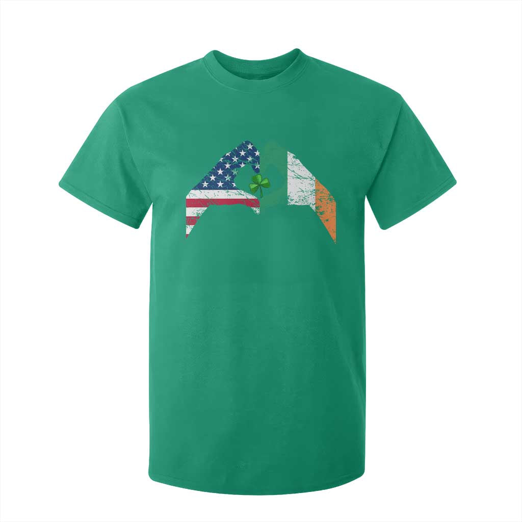 America Ireland Flag T Shirt For Kid Lucky Shamrock Vintage American Irish Roots TS10 Irish Green Print Your Wear