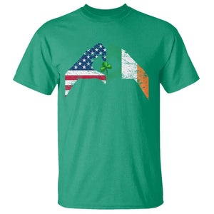 America Ireland Flag T Shirt Lucky Shamrock Vintage American Irish Roots TS10 Irish Green Print Your Wear