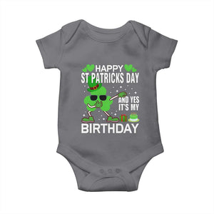St Patricks Day Birthday Baby Onesie Born On Saint Paddys Irish Bday Gift TS10 Charcoal Print Your Wear