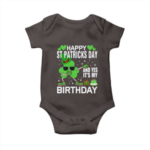 St Patricks Day Birthday Baby Onesie Born On Saint Paddys Irish Bday Gift TS10 Dark Chocolate Print Your Wear