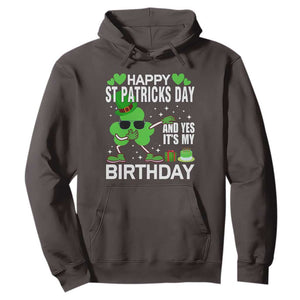 St Patricks Day Birthday Hoodie Born On Saint Paddys Irish Bday Gift TS10 Dark Chocolate Print Your Wear