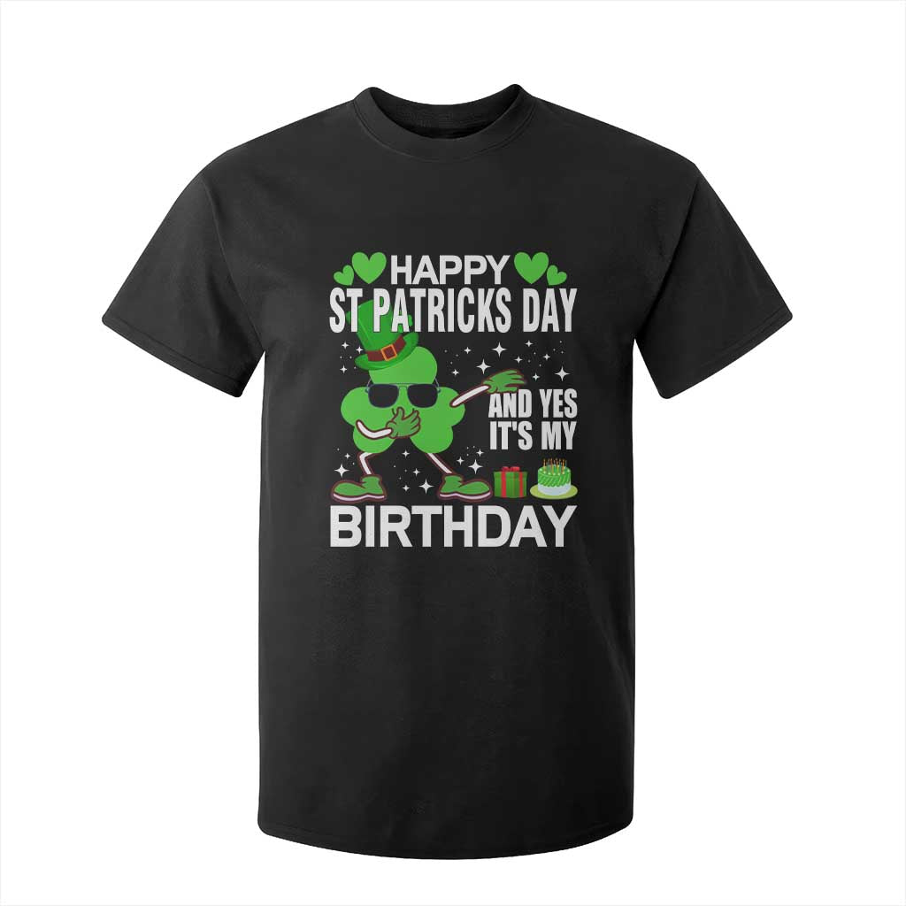 St Patricks Day Birthday T Shirt For Kid Born On Saint Paddys Irish Bday Gift TS10 Black Print Your Wear