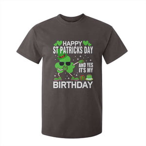 St Patricks Day Birthday T Shirt For Kid Born On Saint Paddys Irish Bday Gift TS10 Dark Chocolate Print Your Wear
