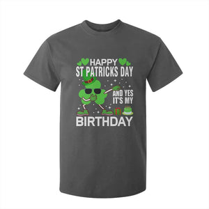 St Patricks Day Birthday T Shirt For Kid Born On Saint Paddys Irish Bday Gift TS10 Dark Heather Print Your Wear