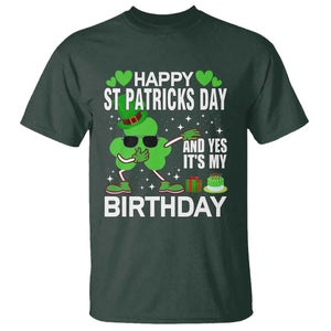 St Patricks Day Birthday T Shirt Born On Saint Paddys Irish Bday Gift TS10 Dark Forest Green Print Your Wear