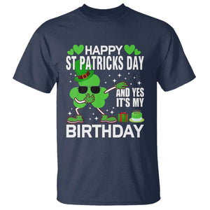 St Patricks Day Birthday T Shirt Born On Saint Paddys Irish Bday Gift TS10 Navy Print Your Wear