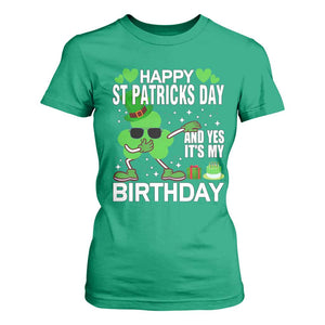 St Patricks Day Birthday T Shirt For Women Born On Saint Paddys Irish Bday Gift TS10 Irish Green Print Your Wear