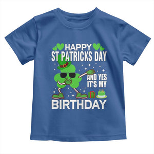 St Patricks Day Birthday Toddler T Shirt Born On Saint Paddys Irish Bday Gift TS10 Royal Blue Print Your Wear