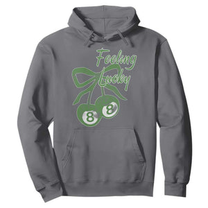Cherry 8 Ball Hoodie Feeling Lucky Girl Syndrome Coquette St Patricks Day TS10 Charcoal Print Your Wear