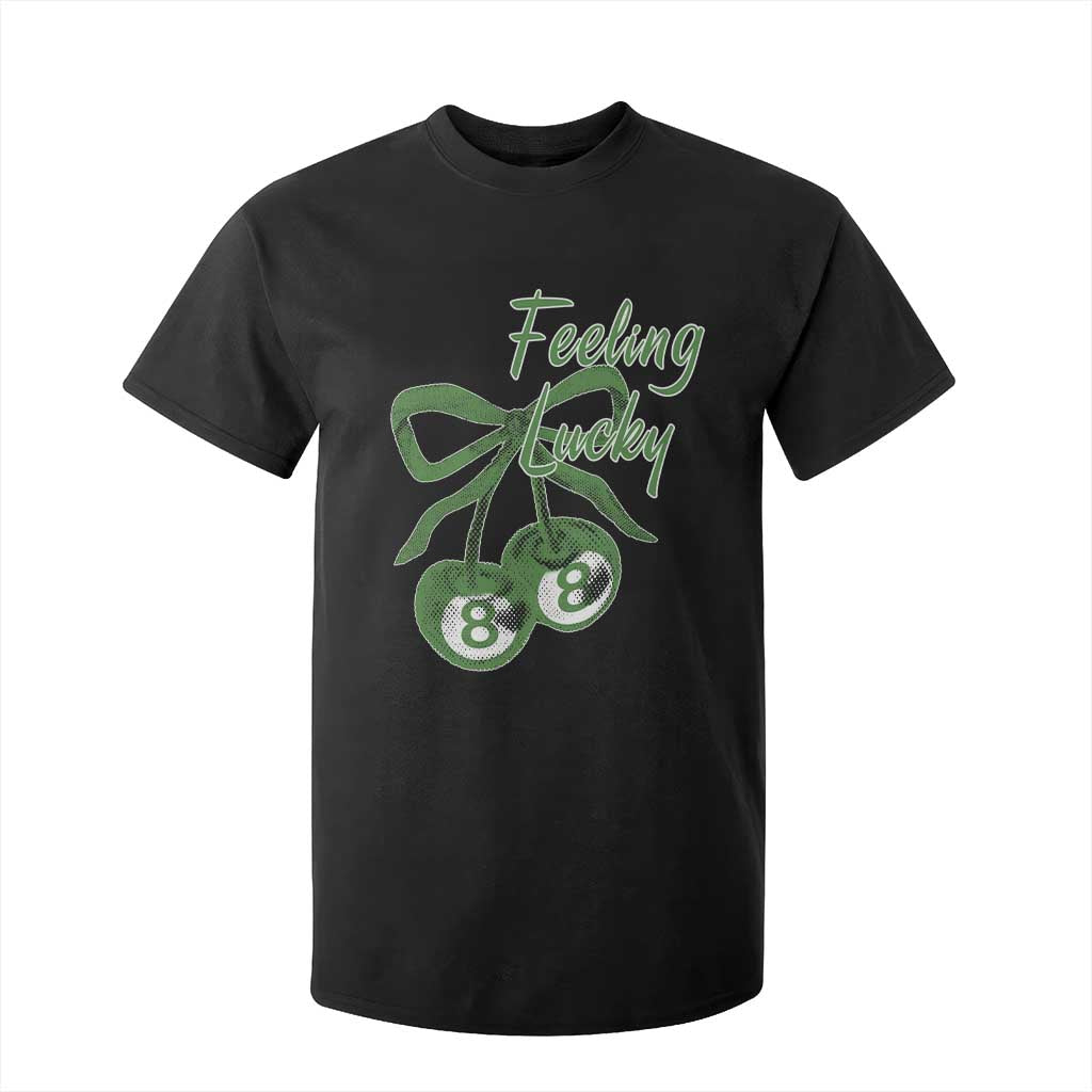 Cherry 8 Ball T Shirt For Kid Feeling Lucky Girl Syndrome Coquette St Patricks Day TS10 Black Print Your Wear