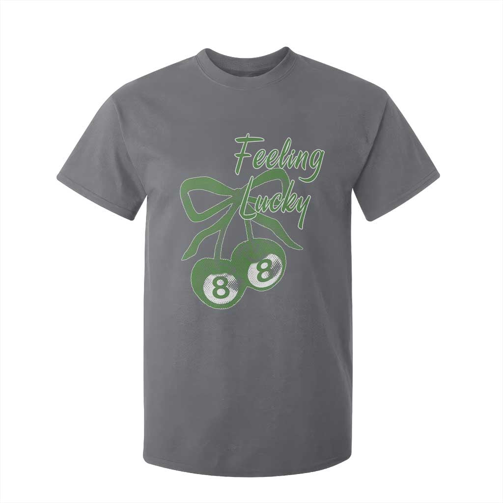 Cherry 8 Ball T Shirt For Kid Feeling Lucky Girl Syndrome Coquette St Patricks Day TS10 Charcoal Print Your Wear