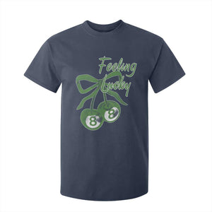 Cherry 8 Ball T Shirt For Kid Feeling Lucky Girl Syndrome Coquette St Patricks Day TS10 Navy Print Your Wear