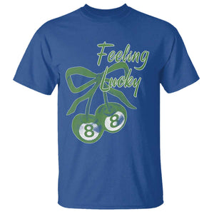 Cherry 8 Ball T Shirt Feeling Lucky Girl Syndrome Coquette St Patricks Day TS10 Royal Blue Print Your Wear