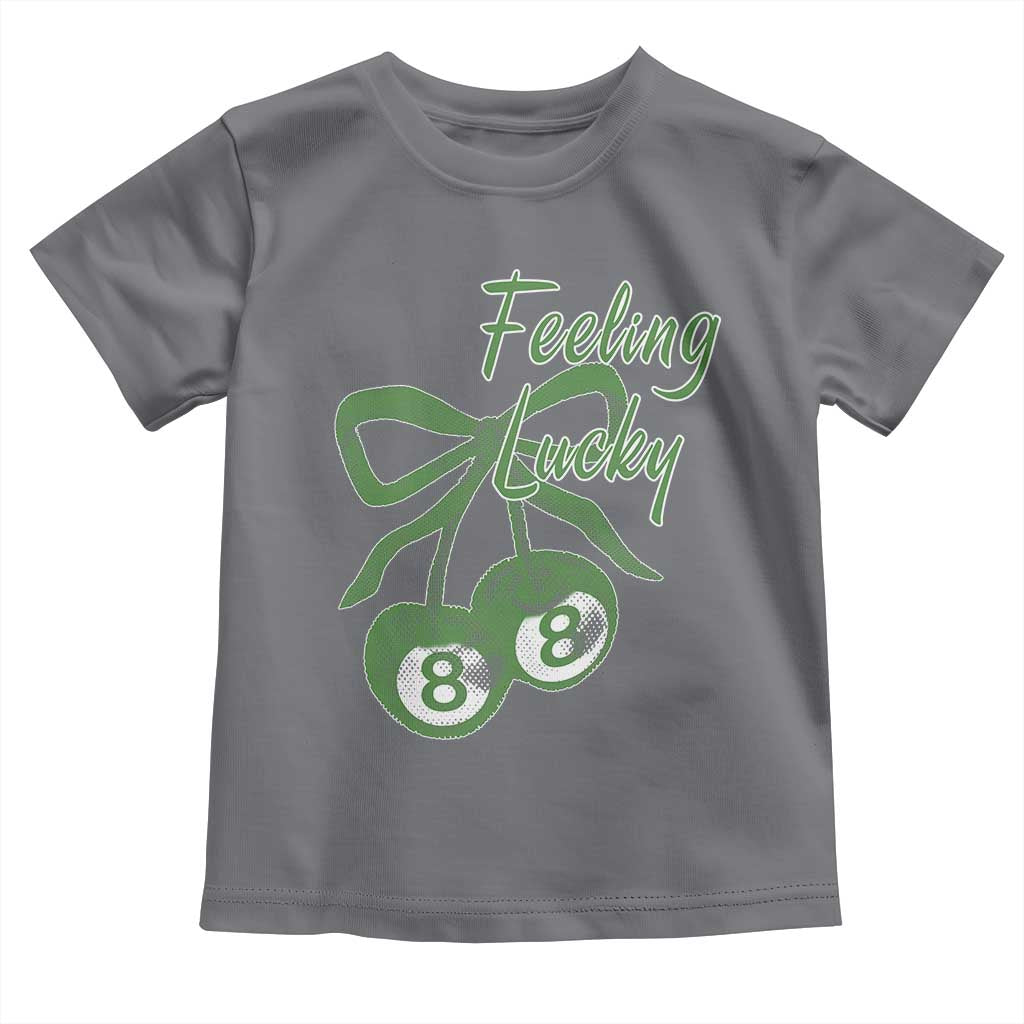 Cherry 8 Ball Toddler T Shirt Feeling Lucky Girl Syndrome Coquette St Patricks Day TS10 Charcoal Print Your Wear