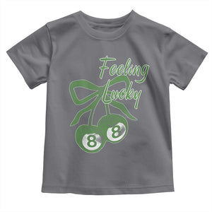 Cherry 8 Ball Toddler T Shirt Feeling Lucky Girl Syndrome Coquette St Patricks Day TS10 Charcoal Print Your Wear