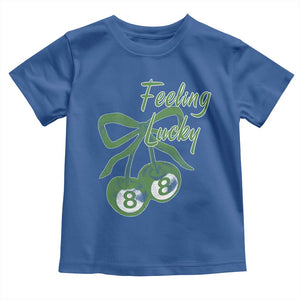 Cherry 8 Ball Toddler T Shirt Feeling Lucky Girl Syndrome Coquette St Patricks Day TS10 Royal Blue Print Your Wear