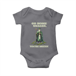 Funny St. Patrick's Day Baby Onesie Go Home Snakes, You're Drunk TS10 Charcoal Print Your Wear