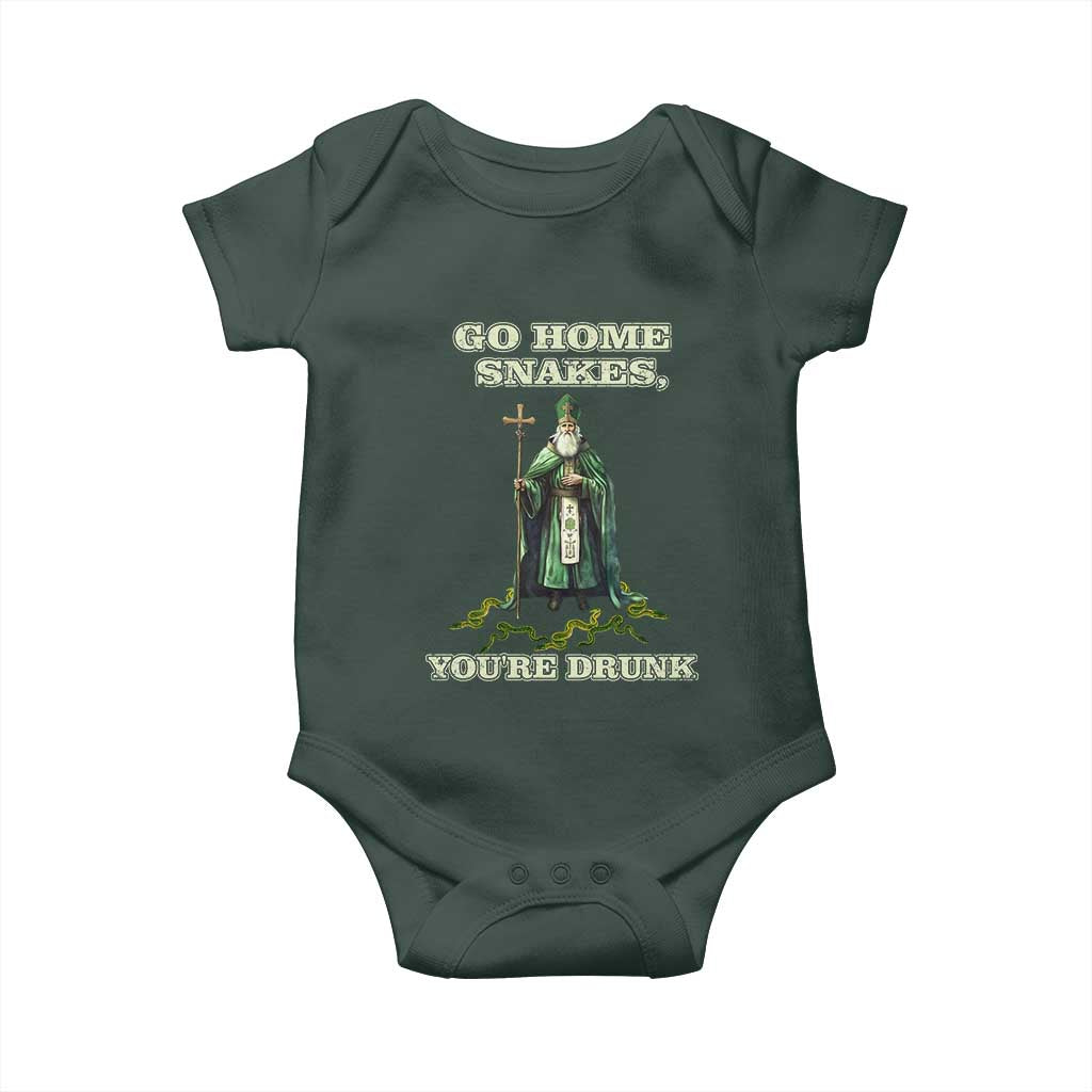 Funny St. Patrick's Day Baby Onesie Go Home Snakes, You're Drunk TS10 Print Your Wear