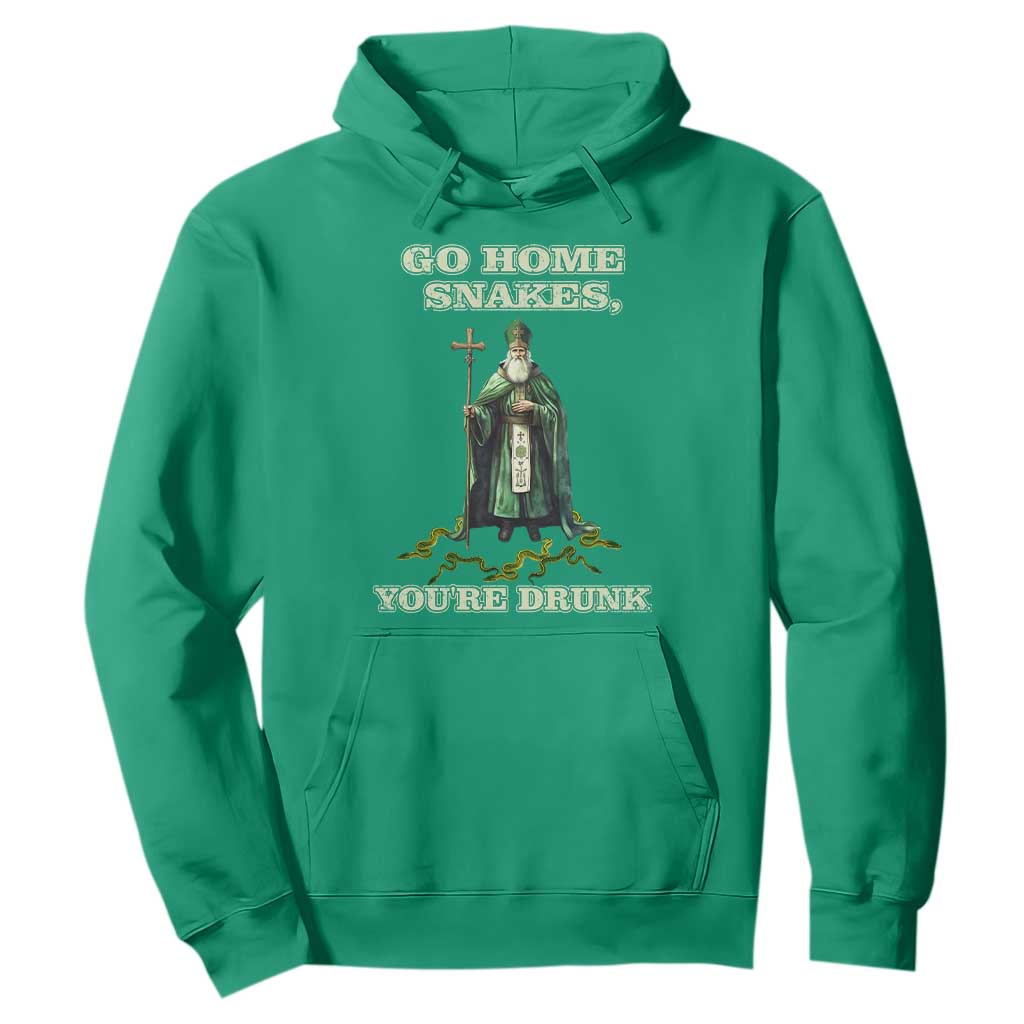 Funny St. Patrick's Day Hoodie Go Home Snakes, You're Drunk TS10 Irish Green Print Your Wear
