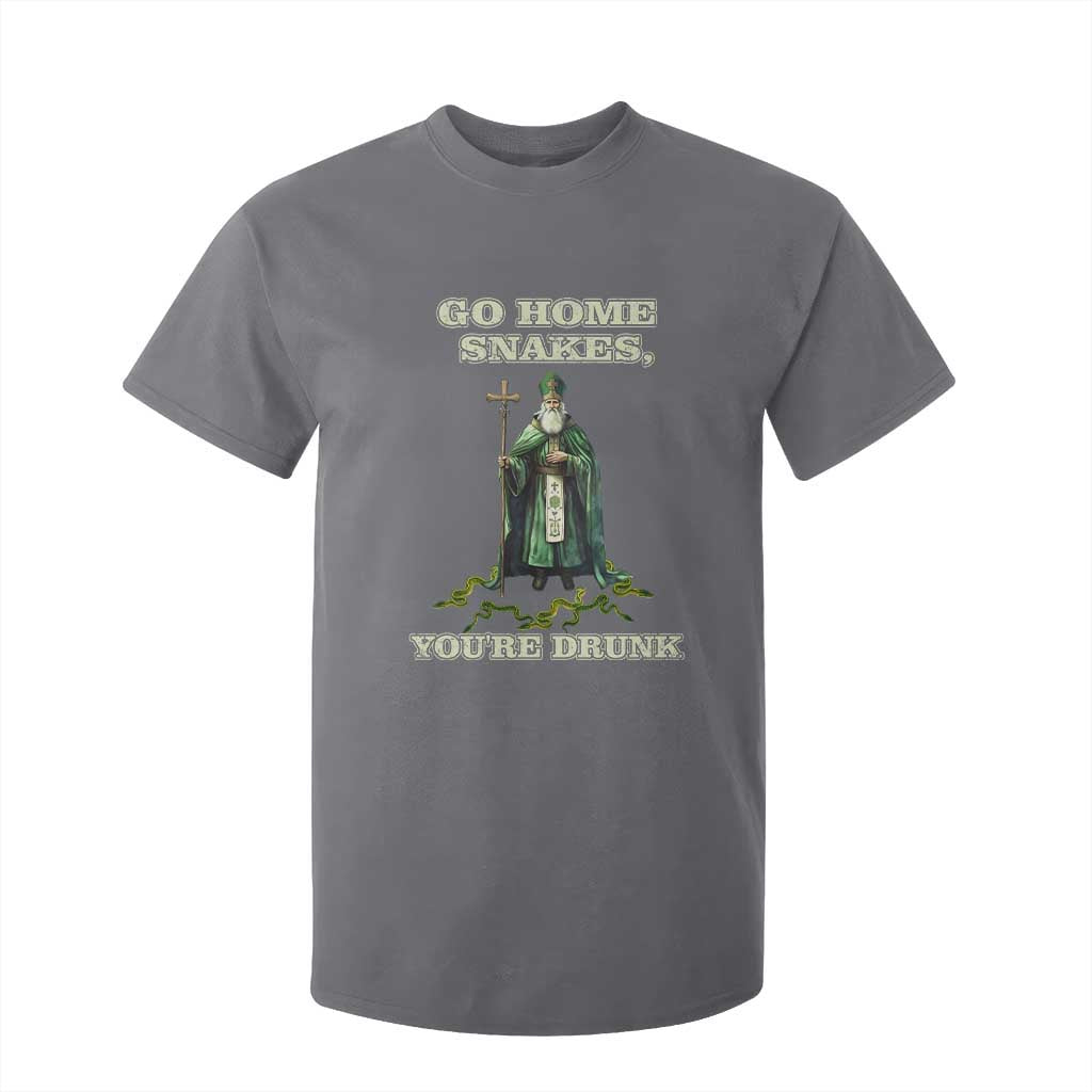 Funny St. Patrick's Day T Shirt For Kid Go Home Snakes, You're Drunk TS10 Charcoal Print Your Wear