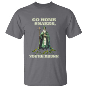Funny St. Patrick's Day T Shirt Go Home Snakes, You're Drunk TS10 Charcoal Print Your Wear