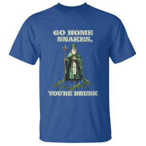 Funny St. Patrick's Day T Shirt Go Home Snakes, You're Drunk TS10 Royal Blue Print Your Wear