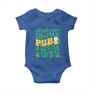 St. Patrick's Day Pub Baby Onesie Everybody In The Pub Getting Tipsy Irish Pub TS10 Royal Blue Print Your Wear