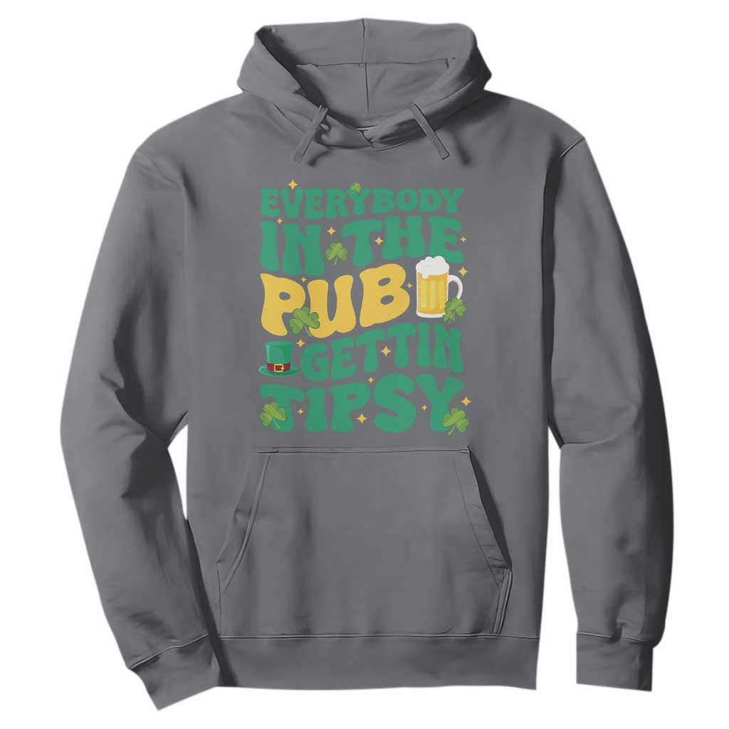St. Patrick's Day Pub Hoodie Everybody In The Pub Getting Tipsy Irish Pub TS10 Charcoal Print Your Wear