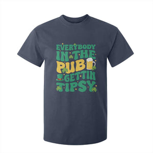 St. Patrick's Day Pub T Shirt For Kid Everybody In The Pub Getting Tipsy Irish Pub TS10 Navy Print Your Wear
