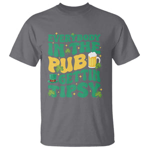 St. Patrick's Day Pub T Shirt Everybody In The Pub Getting Tipsy Irish Pub TS10 Charcoal Print Your Wear