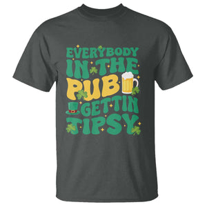 St. Patrick's Day Pub T Shirt Everybody In The Pub Getting Tipsy Irish Pub TS10 Dark Heather Print Your Wear