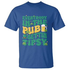 St. Patrick's Day Pub T Shirt Everybody In The Pub Getting Tipsy Irish Pub TS10 Royal Blue Print Your Wear