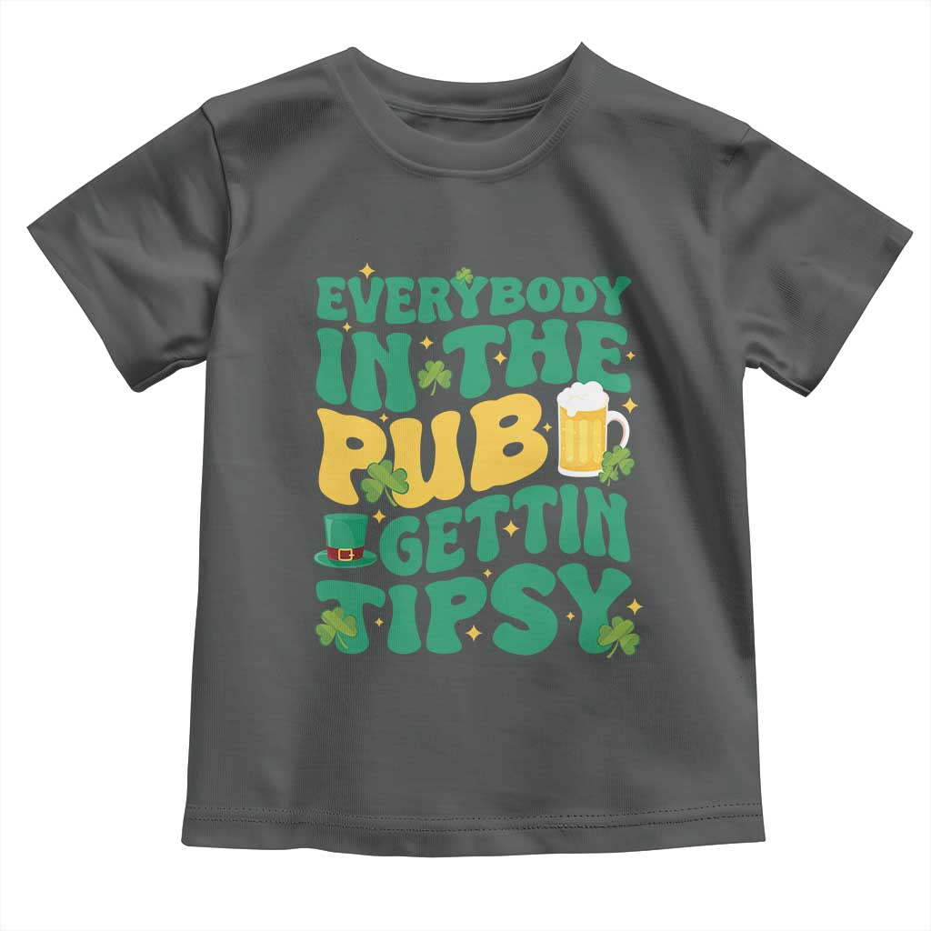 St. Patrick's Day Pub Toddler T Shirt Everybody In The Pub Getting Tipsy Irish Pub TS10 Dark Heather Print Your Wear