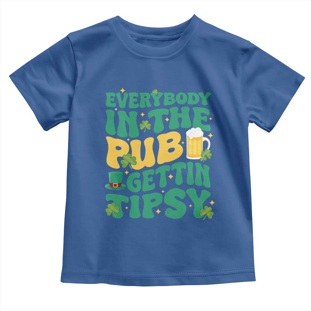 St. Patrick's Day Pub Toddler T Shirt Everybody In The Pub Getting Tipsy Irish Pub TS10 Royal Blue Print Your Wear