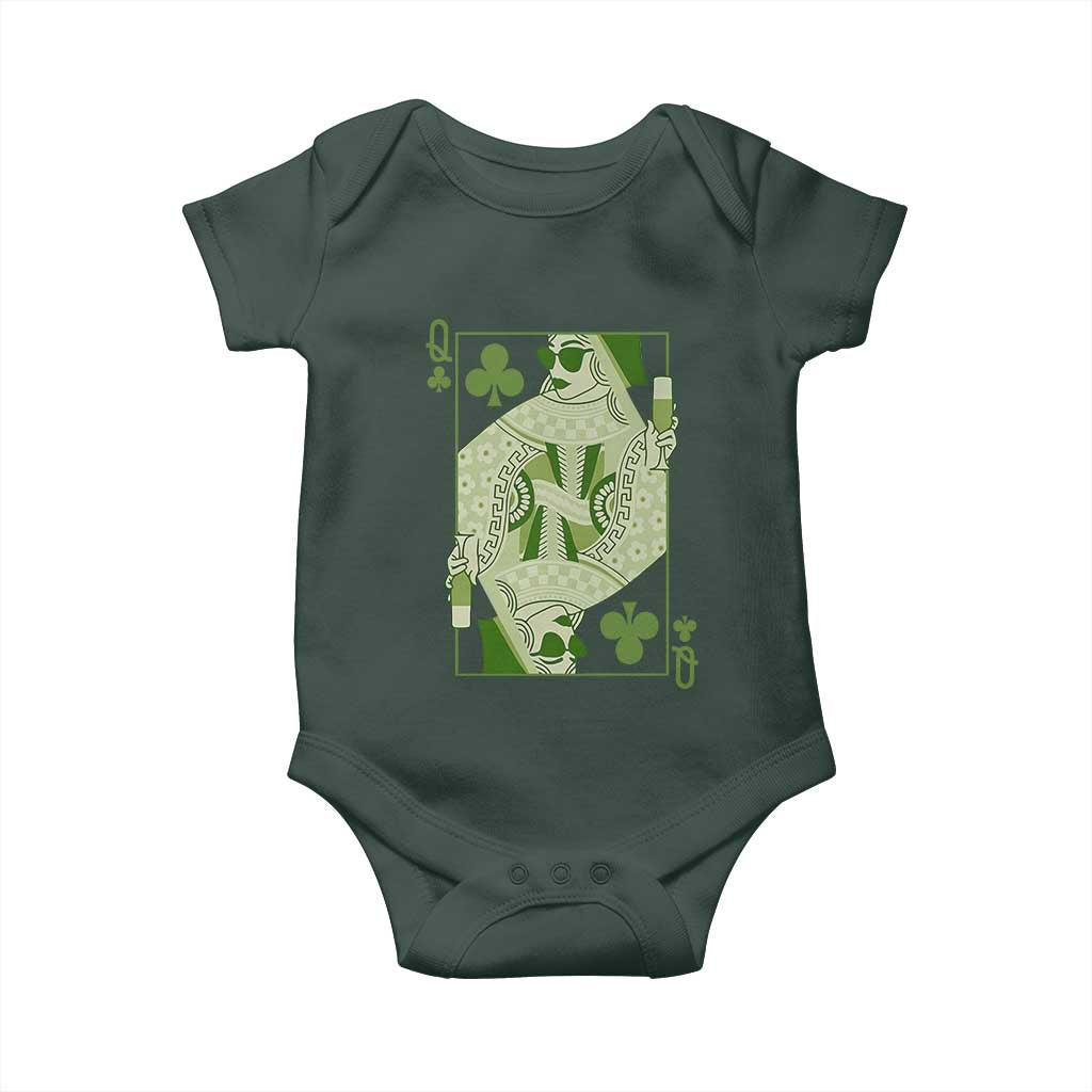 St. Patrick's Day Pub Baby Onesie Queen of Clubs Fun Green Pub TS10 Print Your Wear
