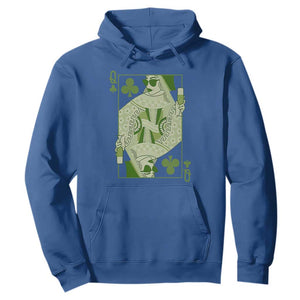 St. Patrick's Day Pub Hoodie Queen of Clubs Fun Green Pub TS10 Royal Blue Print Your Wear