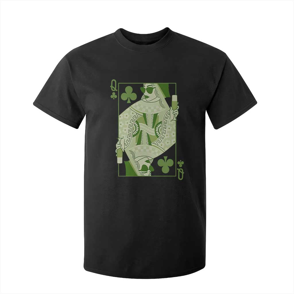 St. Patrick's Day Pub T Shirt For Kid Queen of Clubs Fun Green Pub TS10 Black Print Your Wear